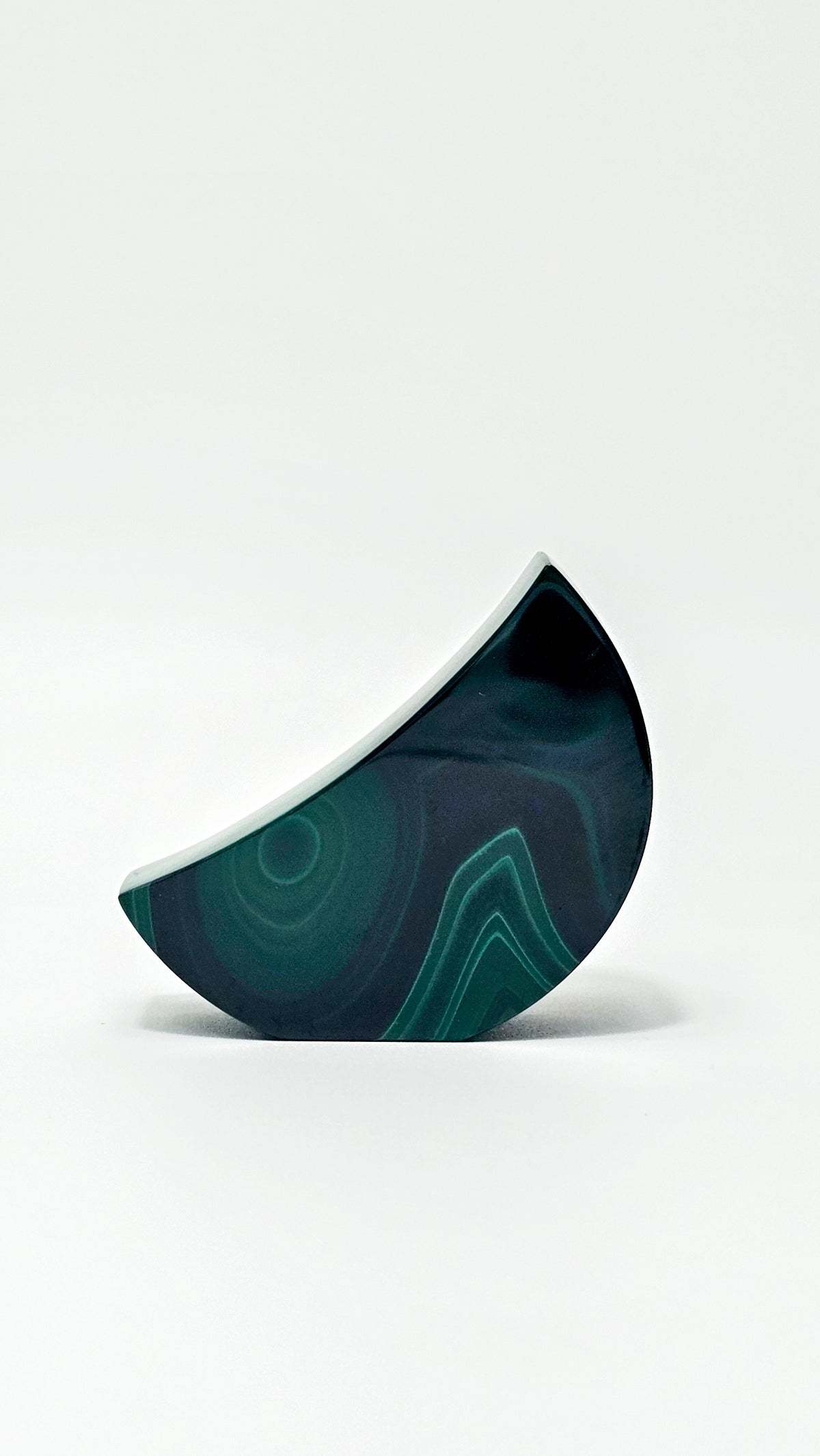 Malachite Self-Standing Moons
