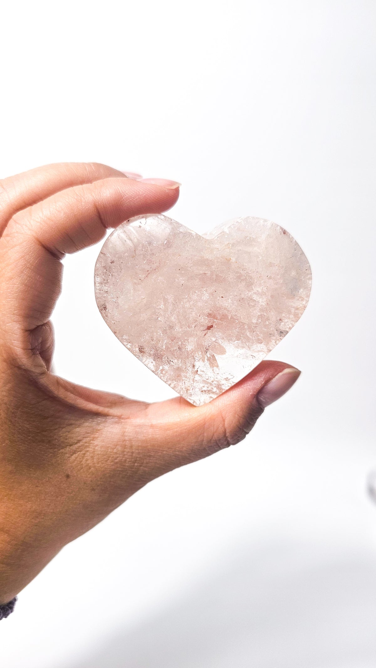 Pink Himalayan Quartz Heart