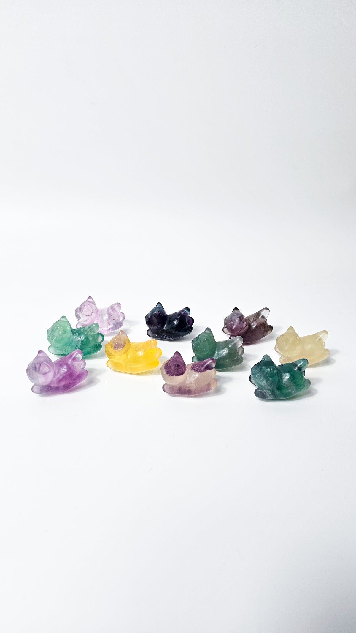 Mini Fluorite Cat Carving