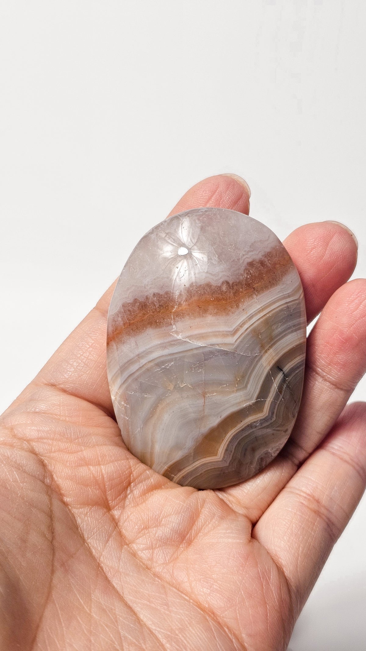 Amethyst Agate Palm Stones