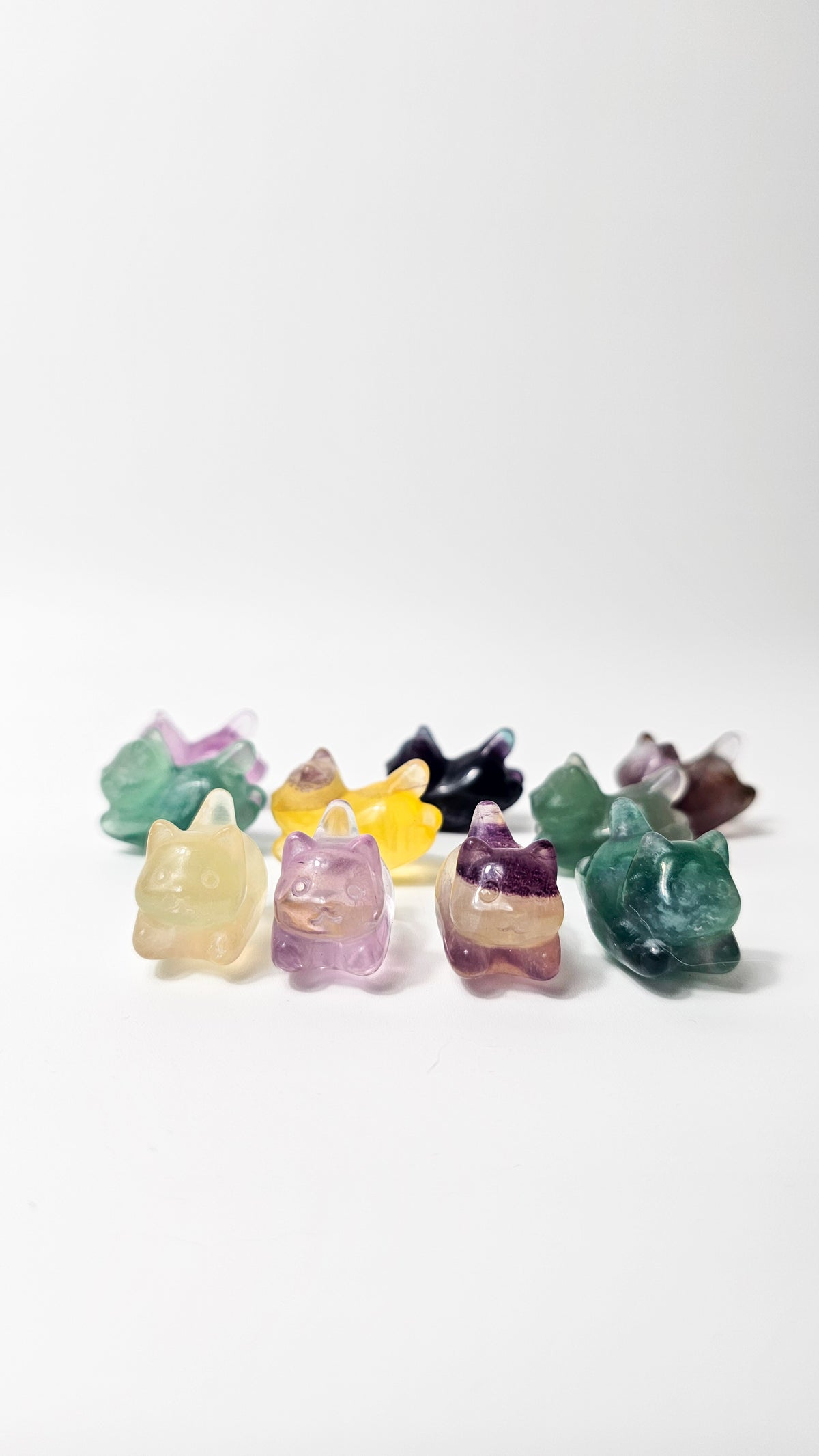 Mini Fluorite Cat Carving