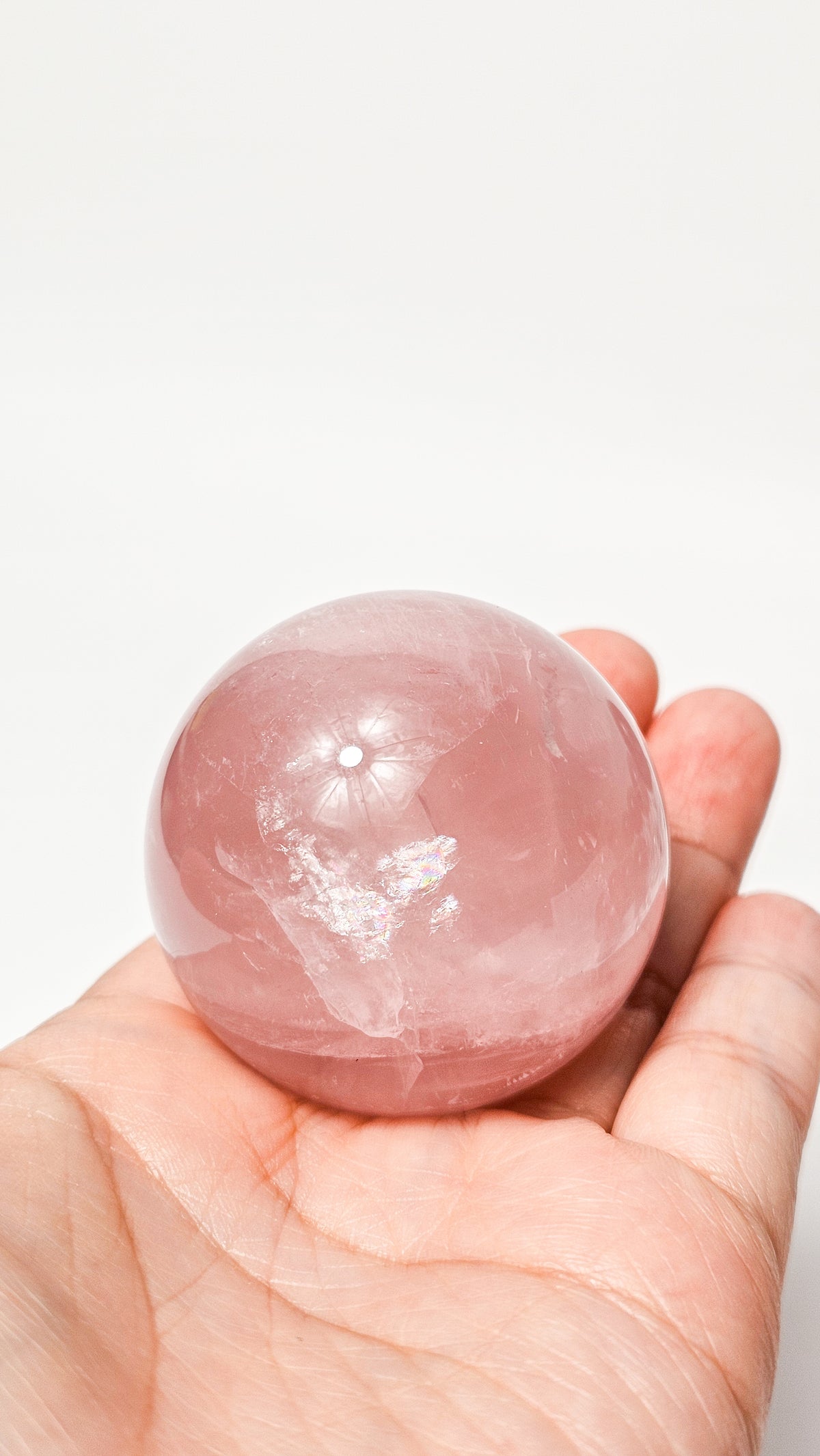 Madagascar Rose Quartz Sphere with Star Flash