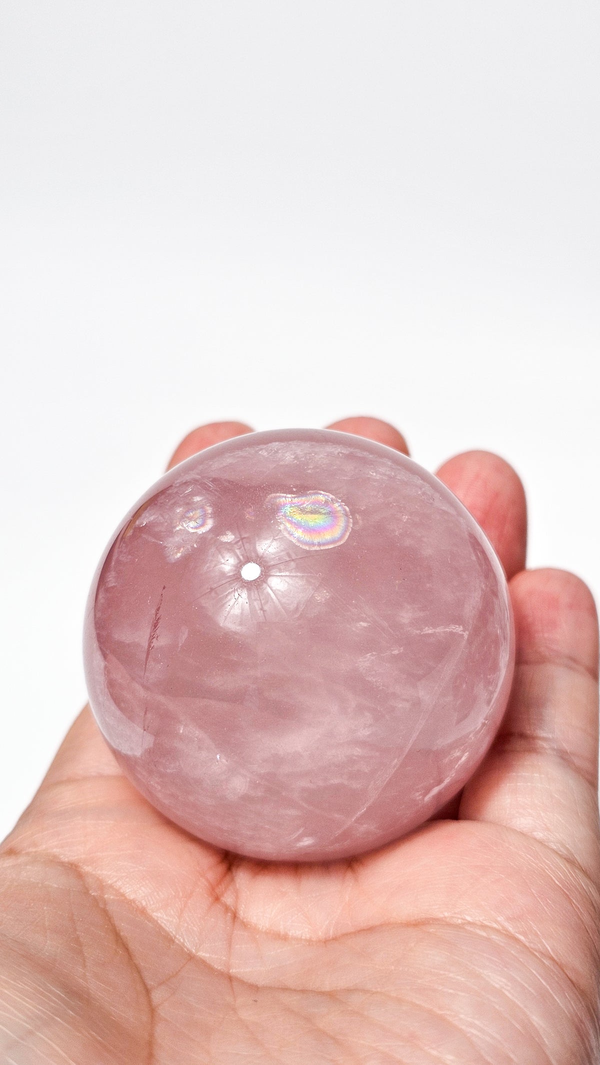 Madagascar Rose Quartz Sphere with Star Flash