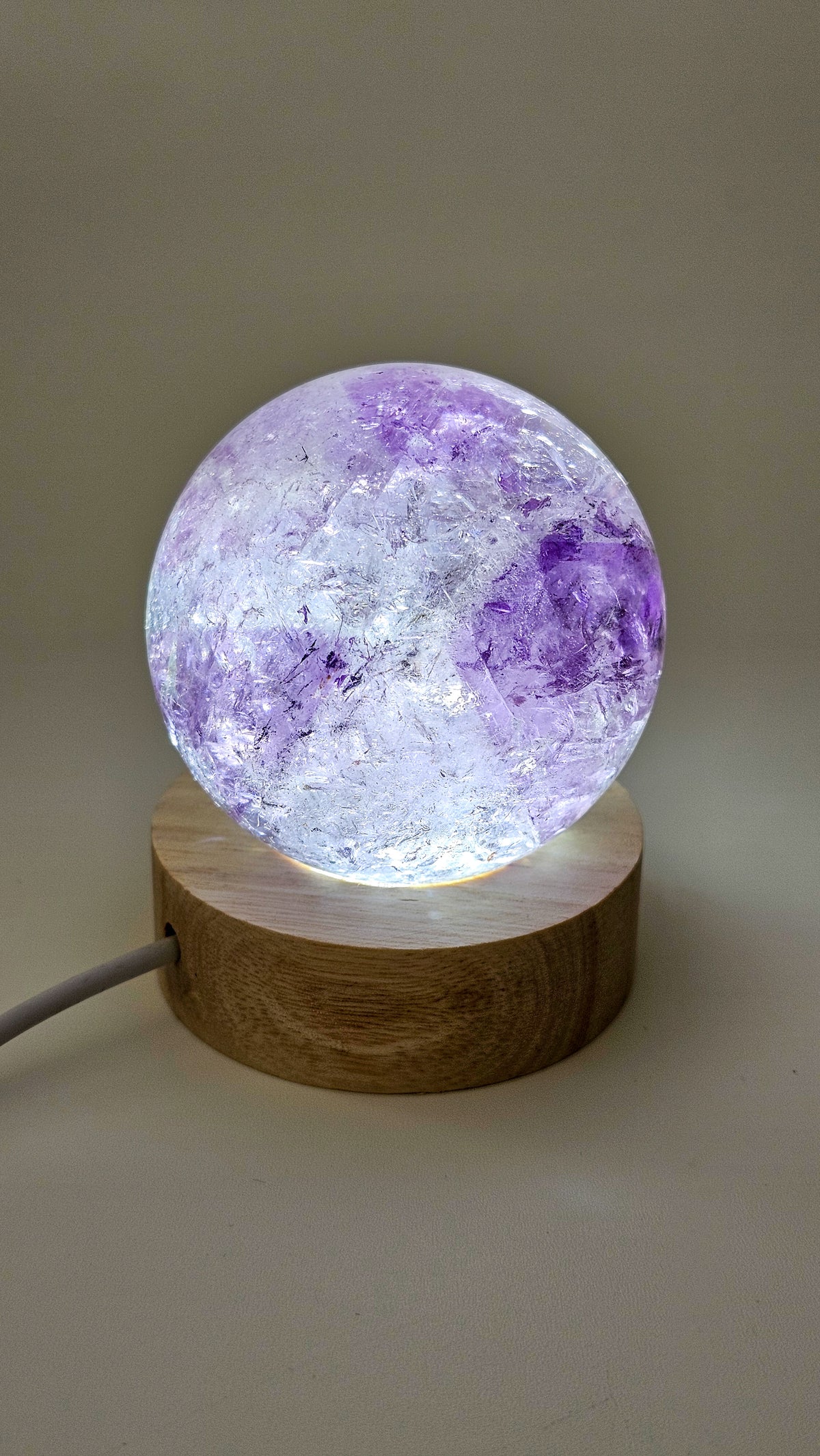 Brazilian Phantom Amethyst Sphere – Medium/Small