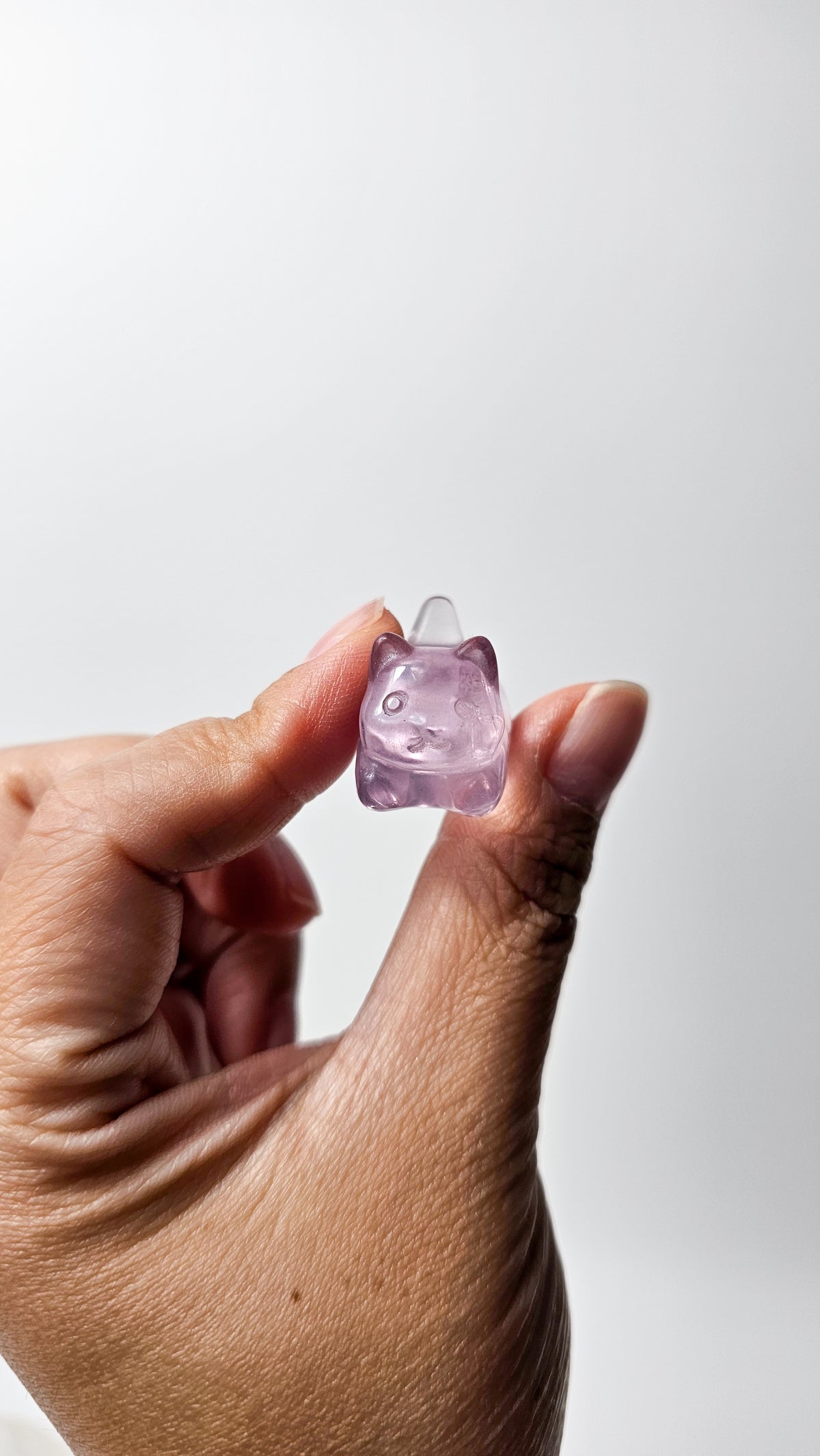 Mini Fluorite Cat Carving