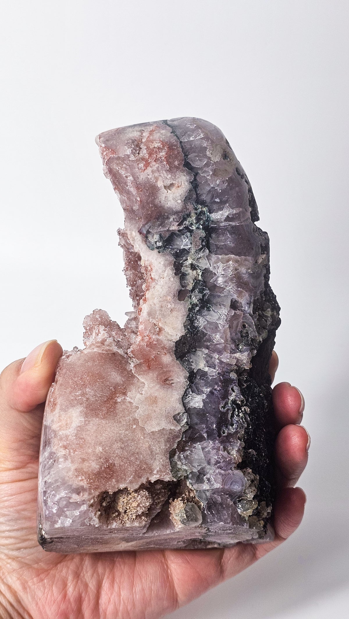 Brazilian Pink Amethyst Druzy Freeform – Large