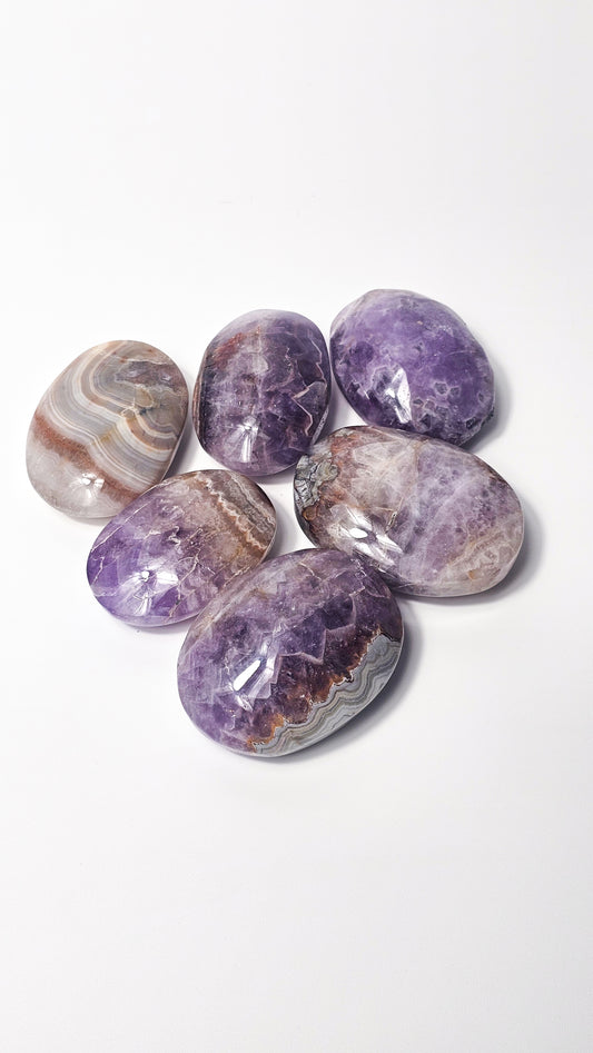 Amethyst Agate Palm Stones