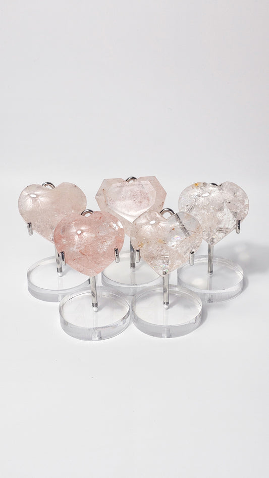 Pink Himalayan Quartz Heart