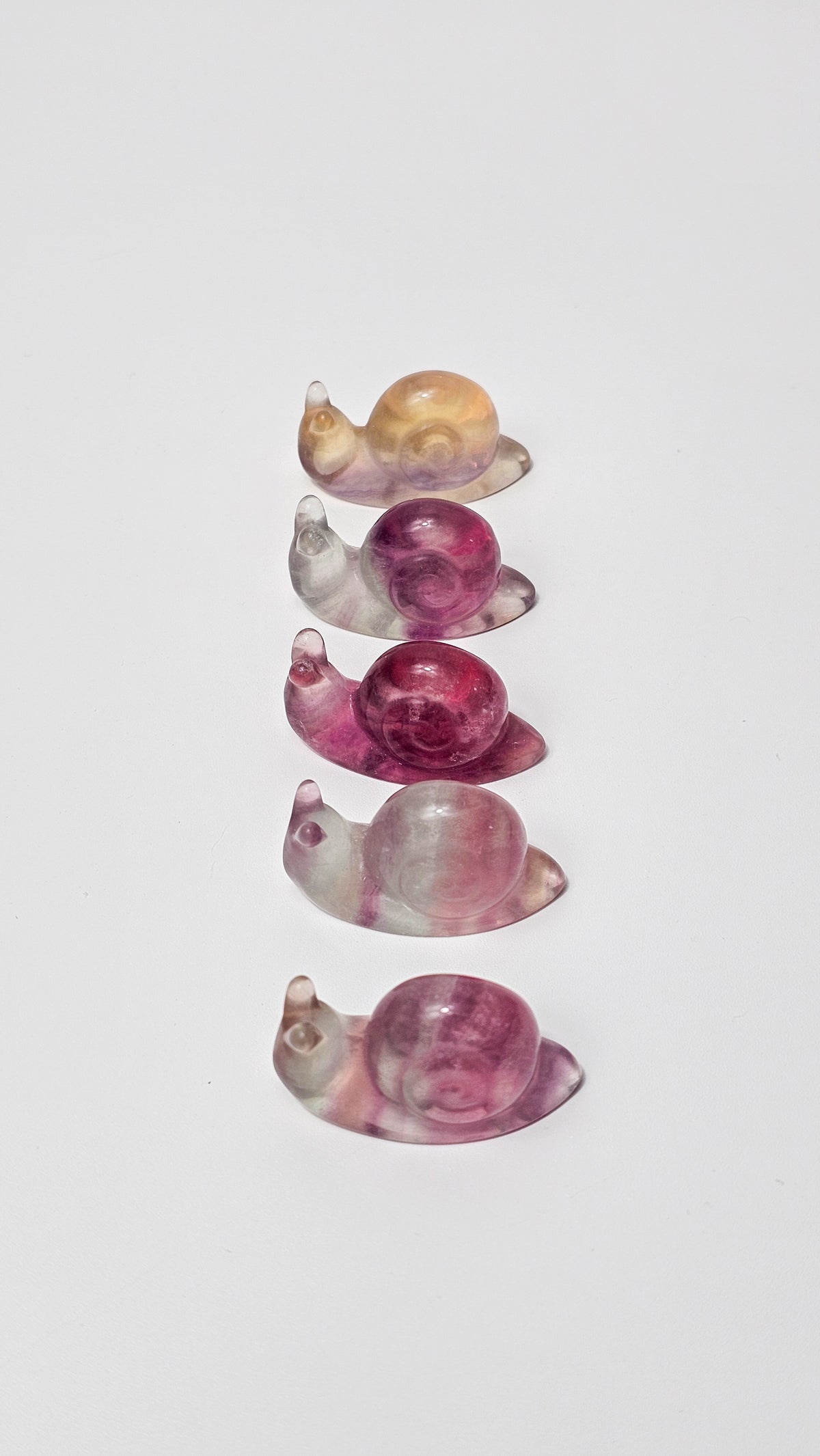 Mini Fluorite Snail Carving