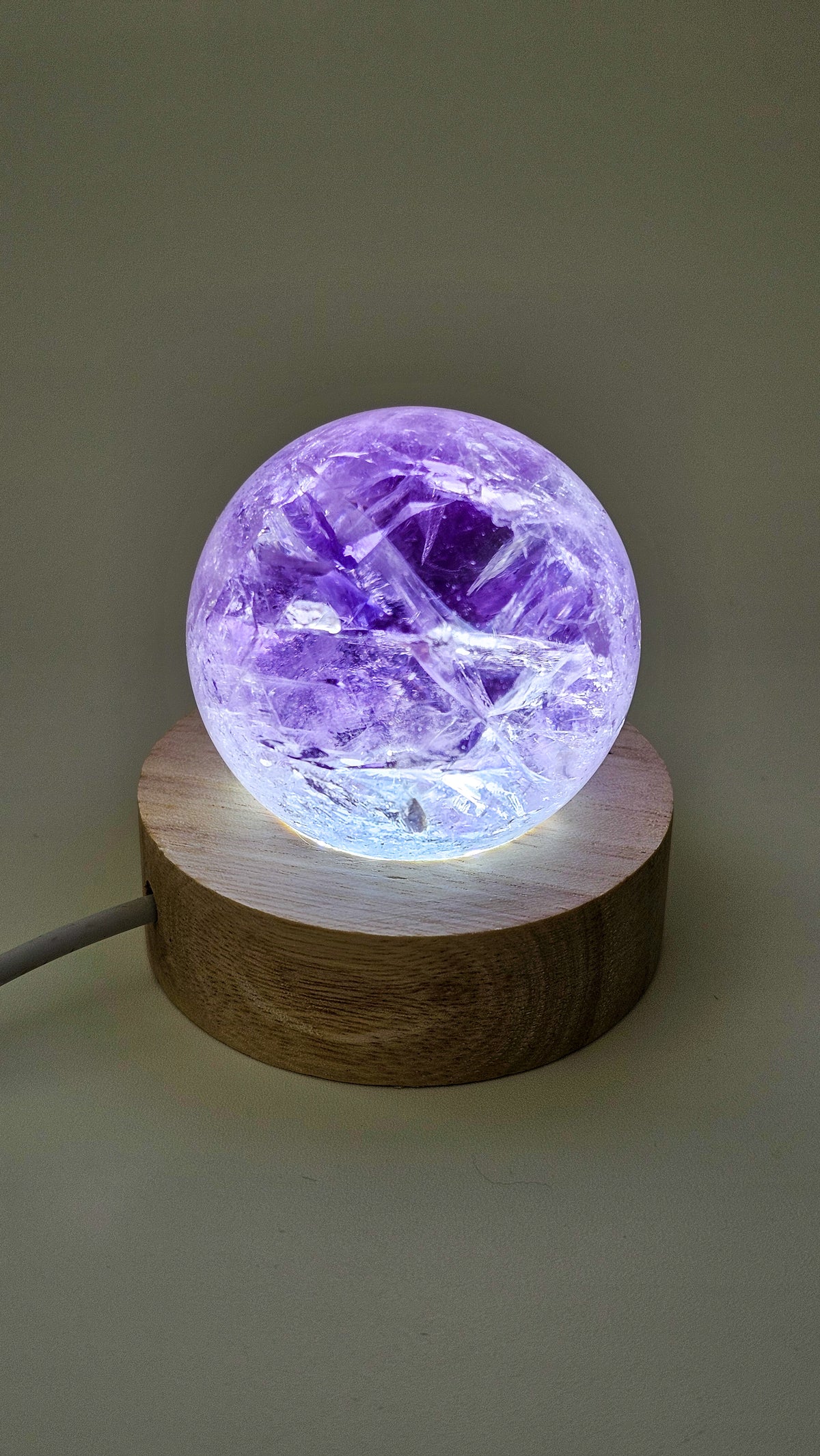 Brazilian Phantom Amethyst Sphere – Medium/Small