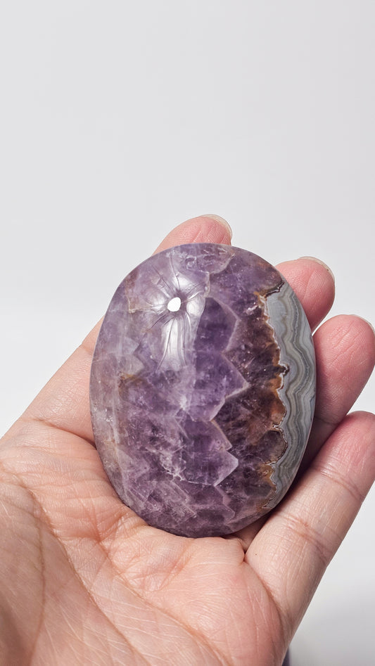 Amethyst Agate Palm Stones