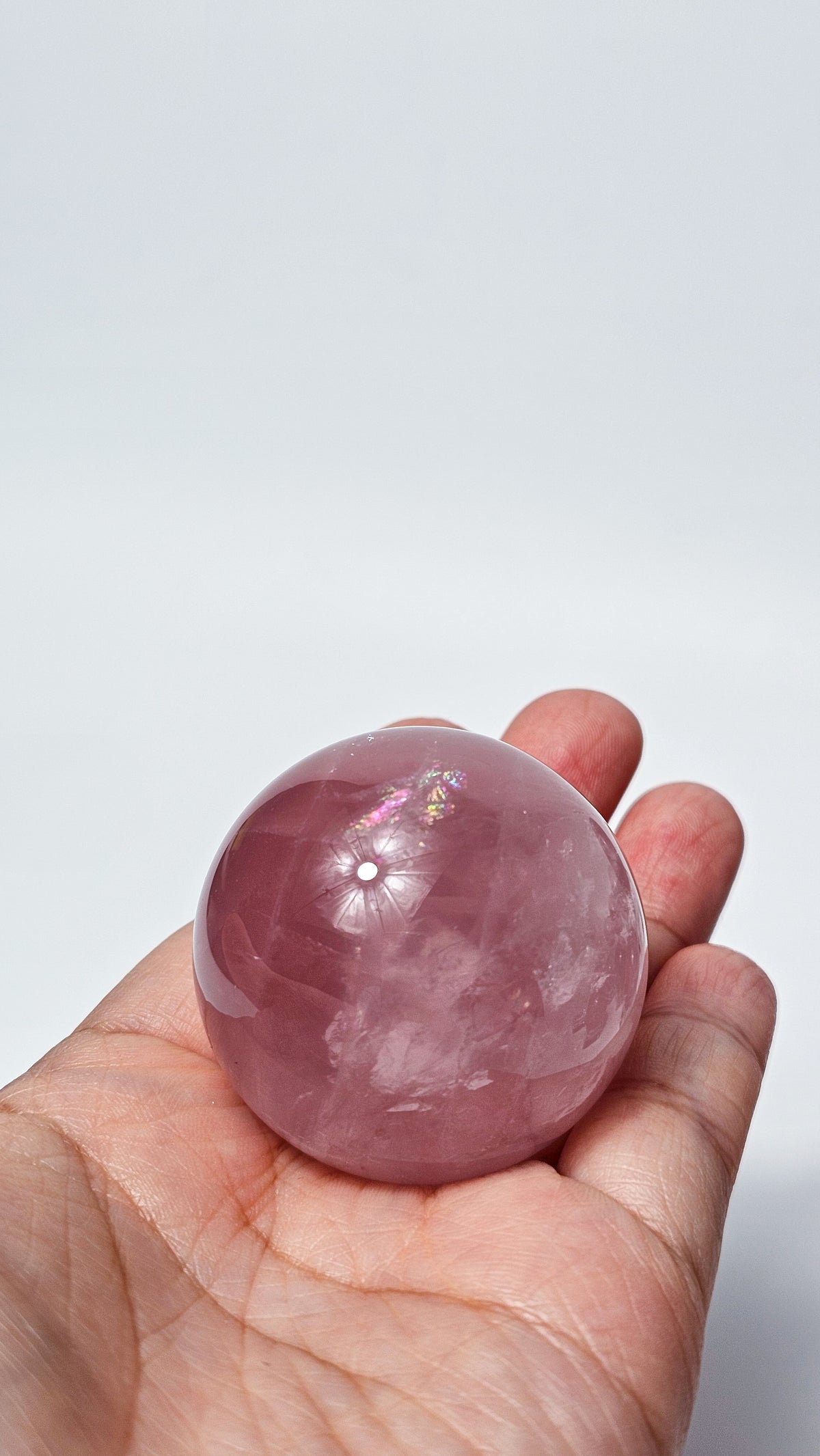 Madagascar Rose Quartz Sphere with Star Flash